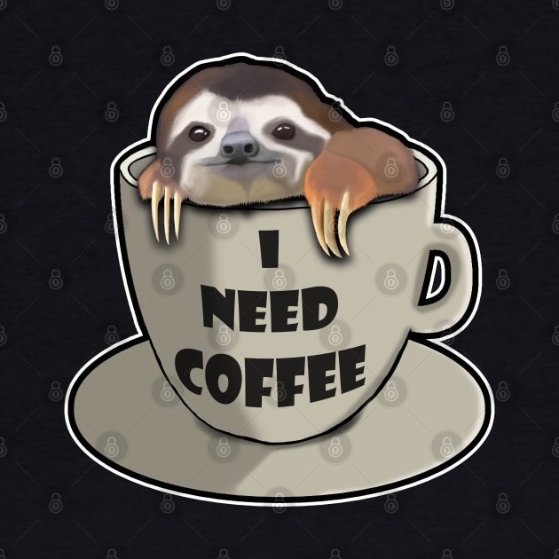 I need coffee sloth by Spectralstories